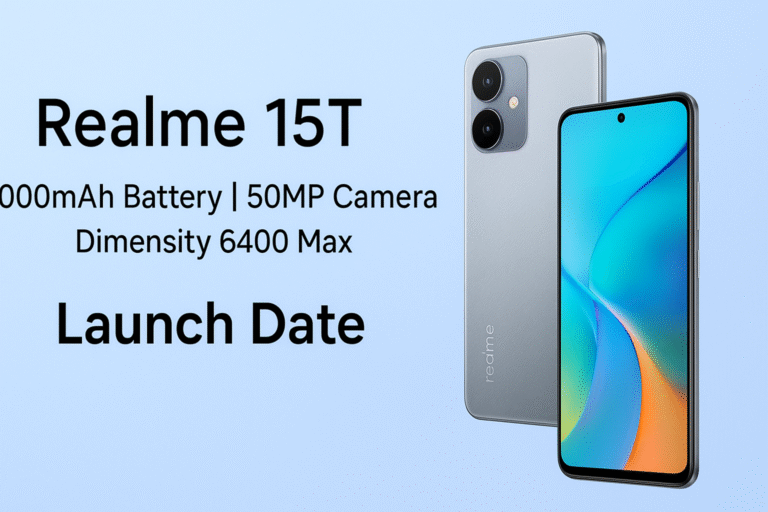 Realme 15T :फ़ोन 7000 mAh बैटरी और शानदार फीचर्स नया स्मार्टफोन