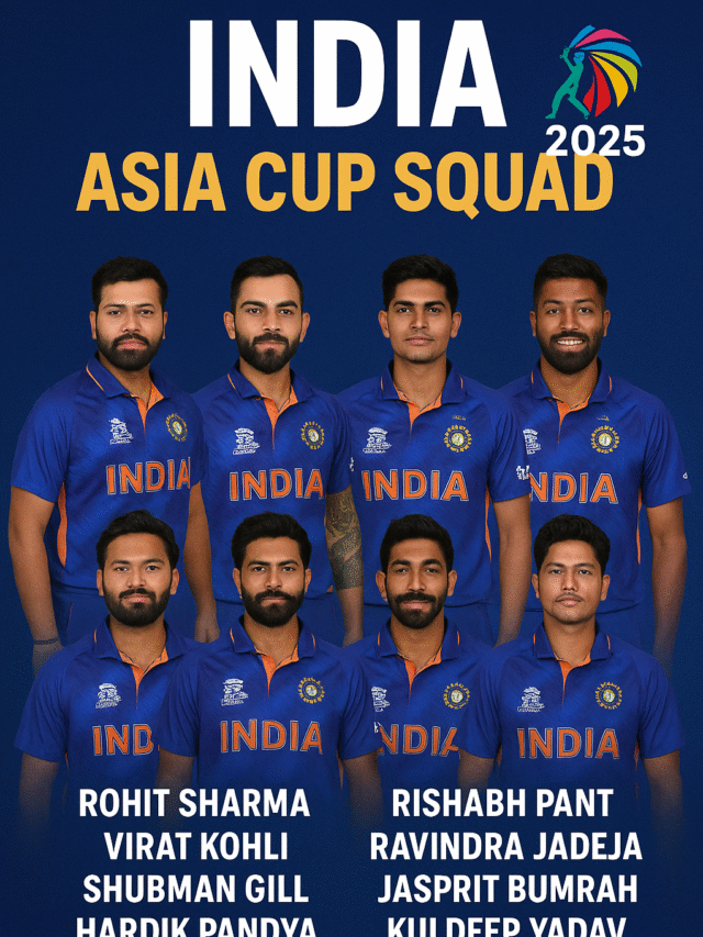 India Asia Cup 2025 Squad की घोषणा हो चुकी है। इस बार भारतीय टीम में रोहित शर्मा, विराट कोहली, शुभमन गिल, हार्दिक पंड्या, ऋषभ पंत, रवींद्र जडेजा, जसप्रीत बुमराह और कुलदीप यादव जैसे