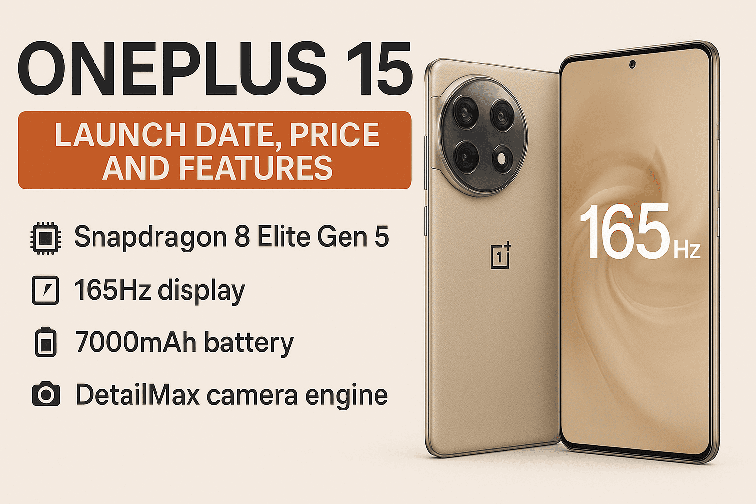 OnePlus15 लॉन्च डेट