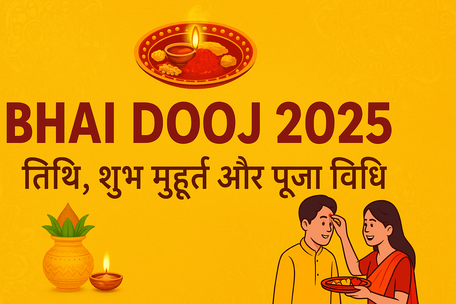 भाई दूज 2025: तिथि, शुभ मुहूर्त, पूजा विधि और महत्व | Bhai Dooj 2025 Date & Puja Vidhi