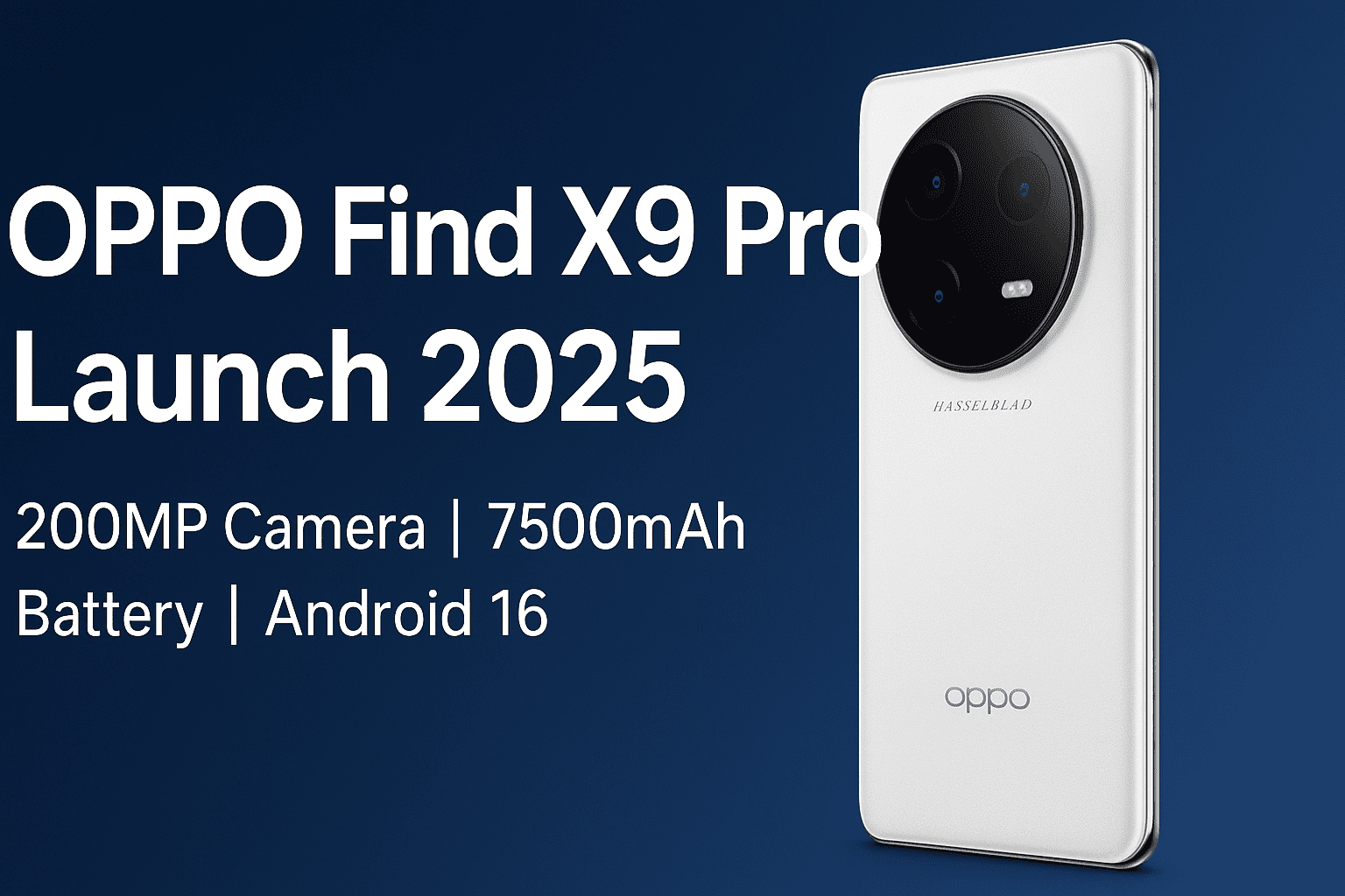 Oppo Find X9 Pro smartphone with 200MP Hasselblad camera and 7500mAh battery launched globally”